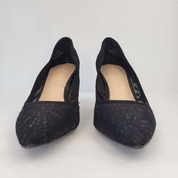 Kelly & Katie Misha Black Lace Pointed-Toe Heels Size 7.5 - Picture 4 of 12